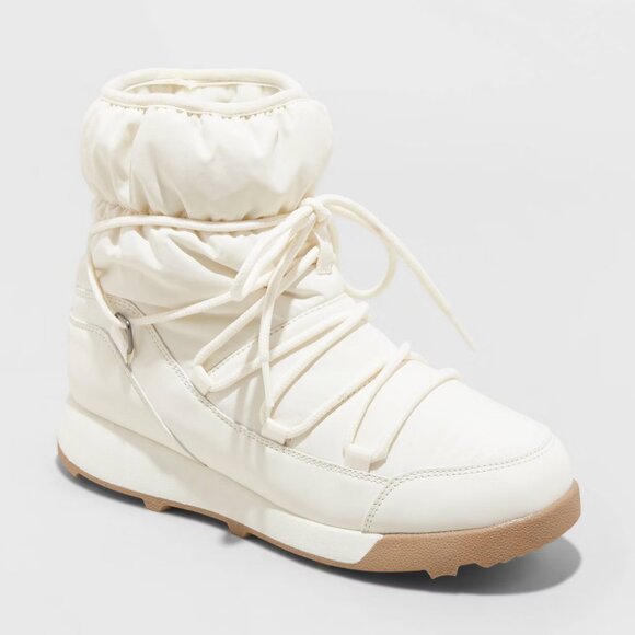NEW! Women's Cara Winter Snow Puffer Boots, Cream - All In Motion - Picture 1 of 15